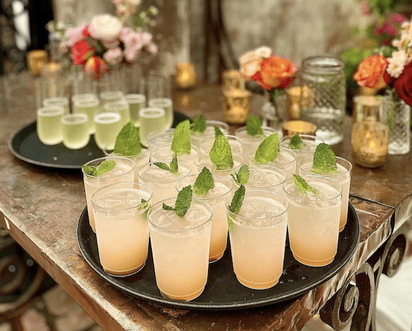 a beautiful platter of cocktails illustrates the art of food and drink pairing