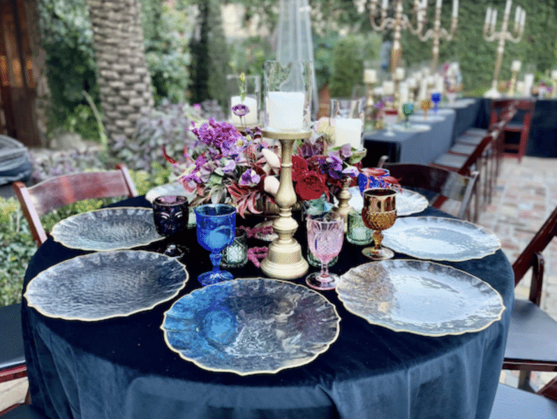 tablescape illustrating beautiful wedding rehearsal dinner ideas